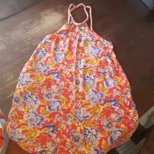 American Eagle floral high-low dress with pockets